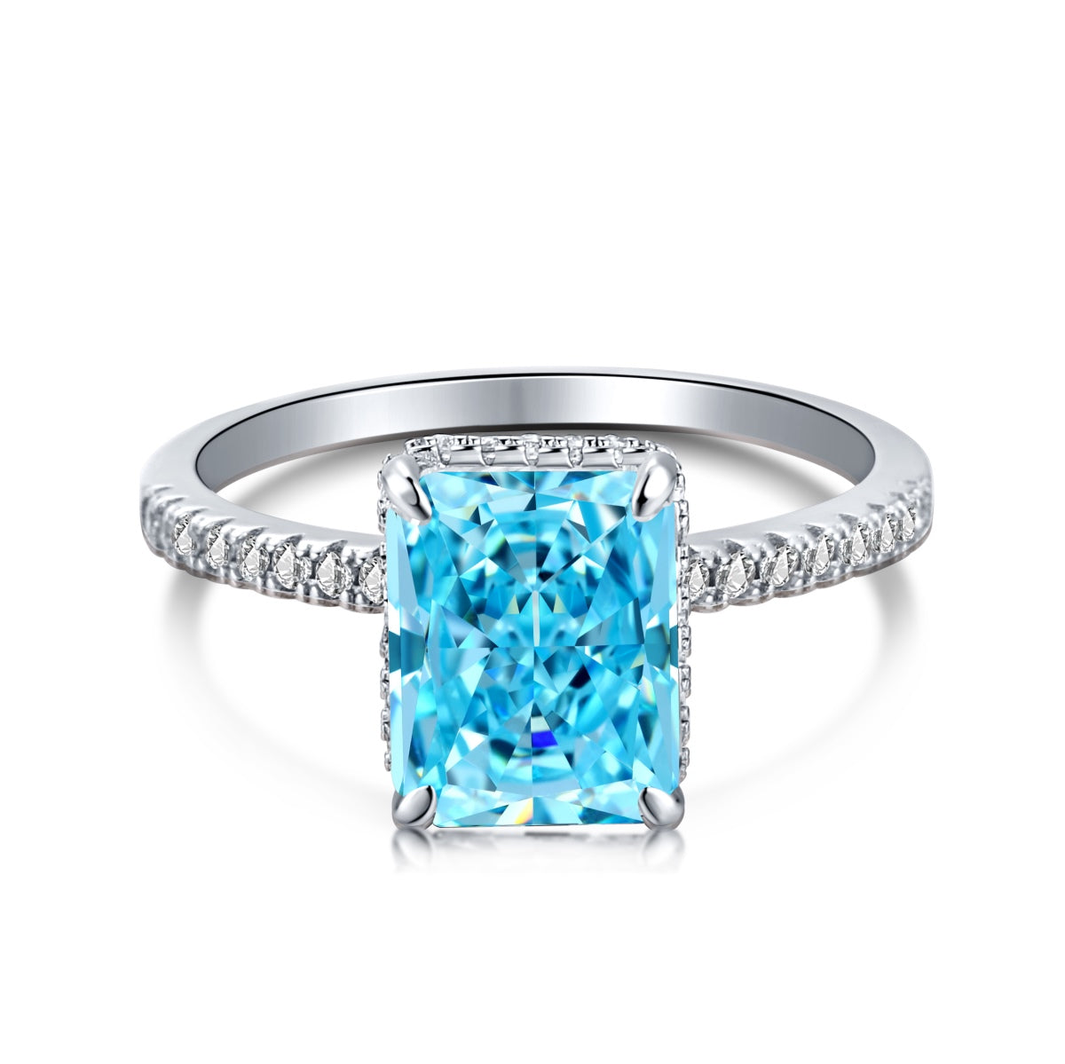 [Vivid Aurora]4.0 Carat Luxurious Engagement Ring