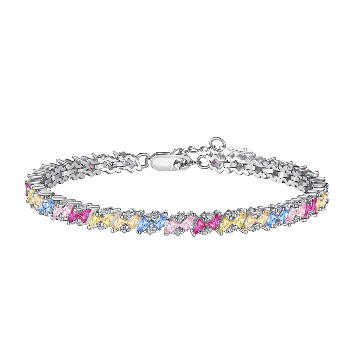 [Vivid Aurora]Ornate Sparkling Multi Cut Party Bracelet