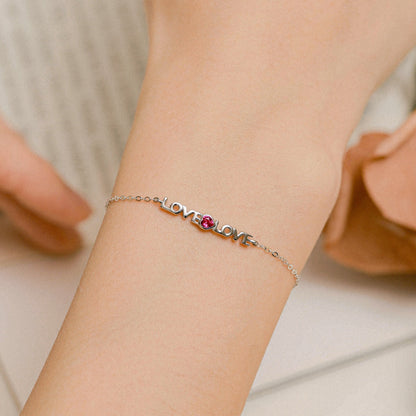 [Vivid Aurora]Romantic Heart Shape Lover Bracelet