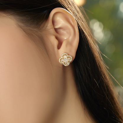 [Vivid Aurora]Lucky Four-Leaf Clover Exquisite Earrings