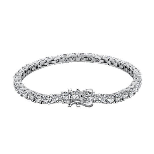 [Vivid Aurora]Luxurious Ornate Round Cut Tennis Bracelet