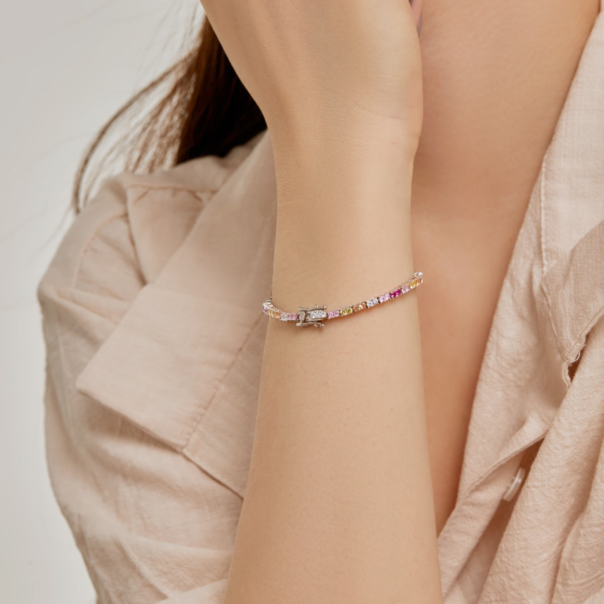 [Vivid Aurora]Delicate Romantic Heart Shape Lover Bracelet