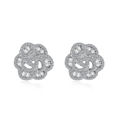 [Vivid Aurora]Exquisite Flower Shape Daily Earrings